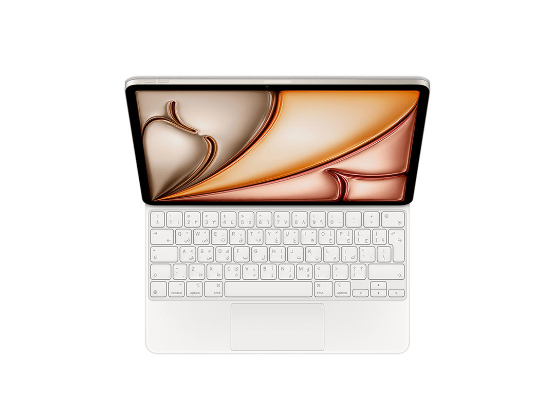 Apple MJQL3AB/A Magic Keyboard for iPad Air 13-inch (M2) - Arabic - White in Qatar Apple MJQL3AB/A Magic Keyboard for iPad Air 13-inch (M2) - Arabic - White in Qatar